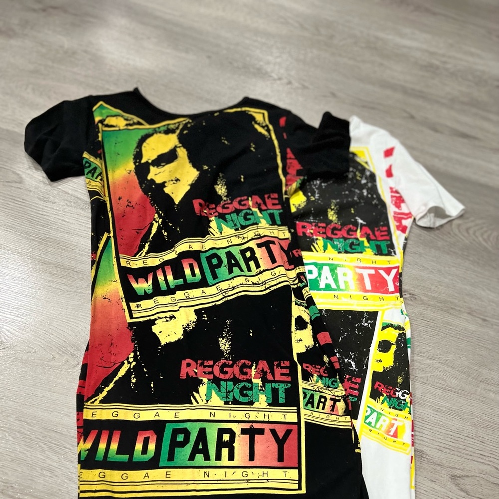 White only available Rasta Bob Marley Dress. Size Large. Stretches. Worn once